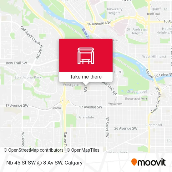 Nb 45 St SW @ 8 Av SW map
