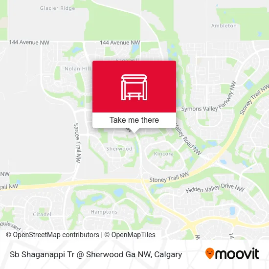 Sb Shaganappi Tr @ Sherwood Ga NW map