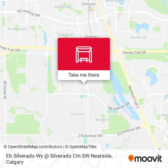 Eb Silverado Wy @ Silverado Cm SW Nearside map