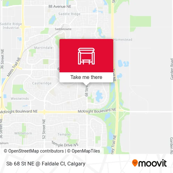 Sb 68 St NE @ Faldale Cl map