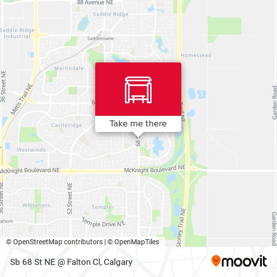 Sb 68 St NE @ Falton Cl map