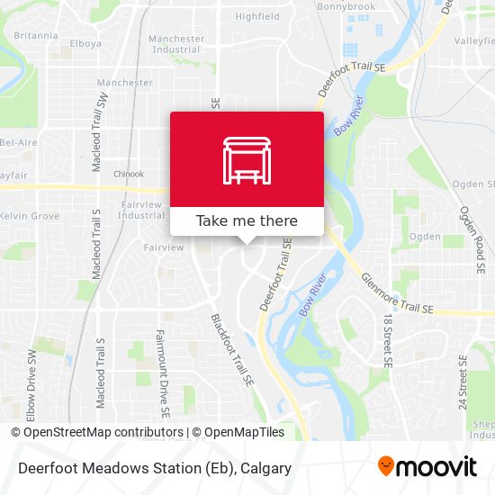 Deerfoot Meadows Station (Eb) map