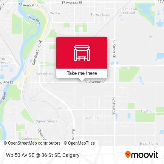 Wb 50 Av SE @ 36 St SE map