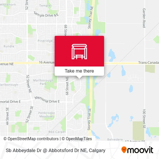 Sb Abbeydale Dr @ Abbotsford Dr NE map