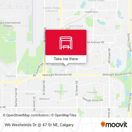 Wb Westwinds Dr @ 47 St NE map
