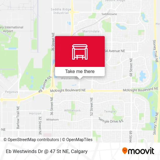 Eb Westwinds Dr @ 47 St NE map