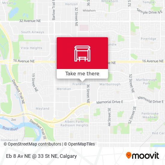 Eb 8 Av NE @ 33 St NE map