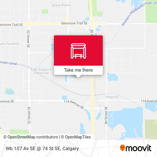 Wb 107 Av SE @ 74 St SE map