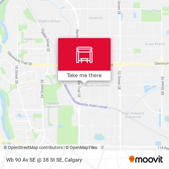 Wb 90 Av SE @ 38 St SE map
