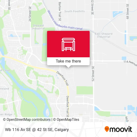 Wb 116 Av SE @ 42 St SE map