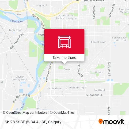 Sb 28 St SE @ 34 Av SE map