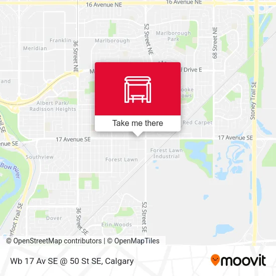 Wb 17 Av SE @ 50 St SE map