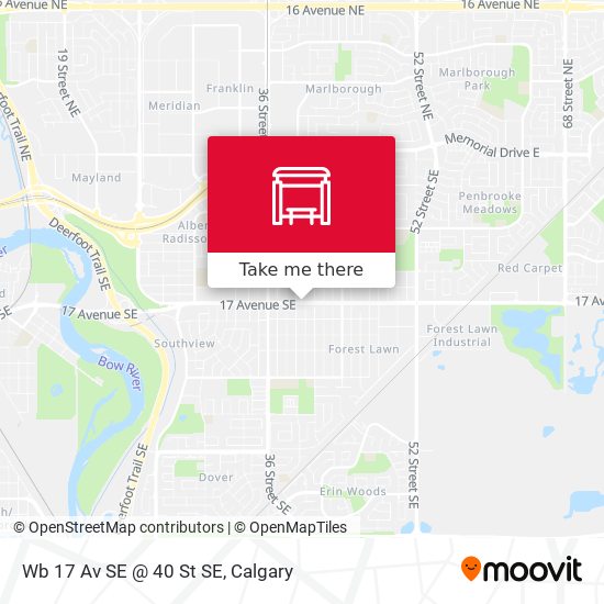 Wb 17 Av SE @ 40 St SE map