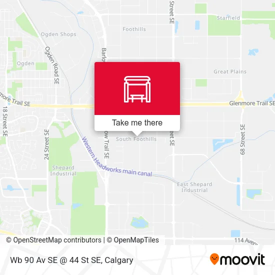 Wb 90 Av SE @ 44 St SE map