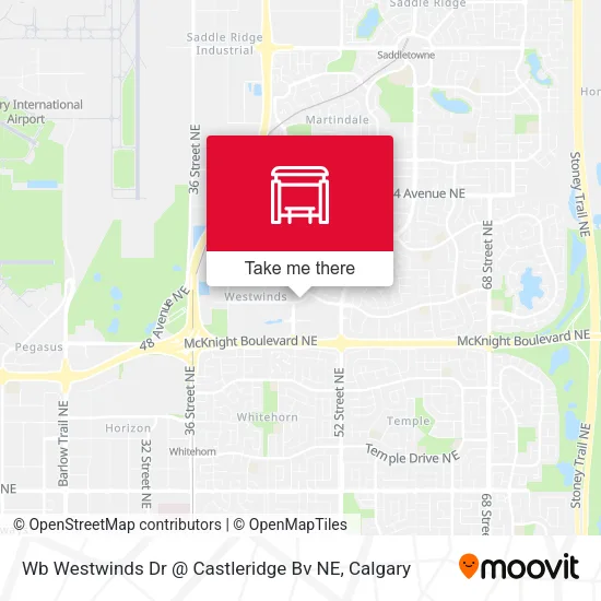 Wb Westwinds Dr @ Castleridge Bv NE map