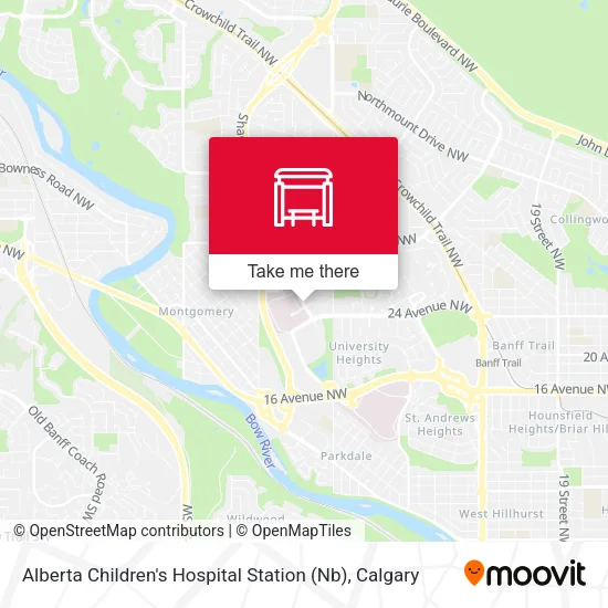 Alberta Children's Hospital Station (Nb) map