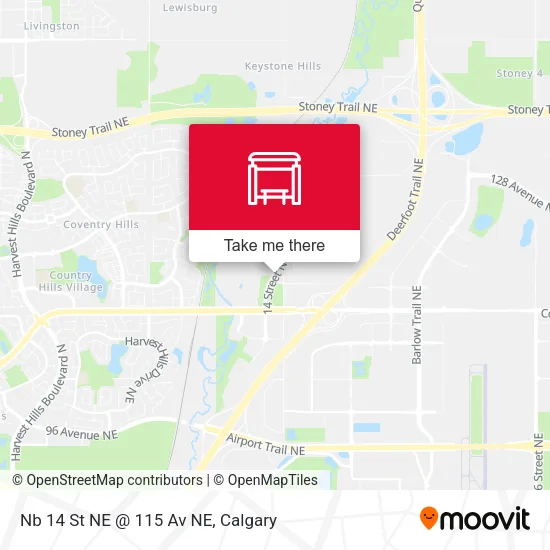Nb 14 St NE @ 115 Av NE map