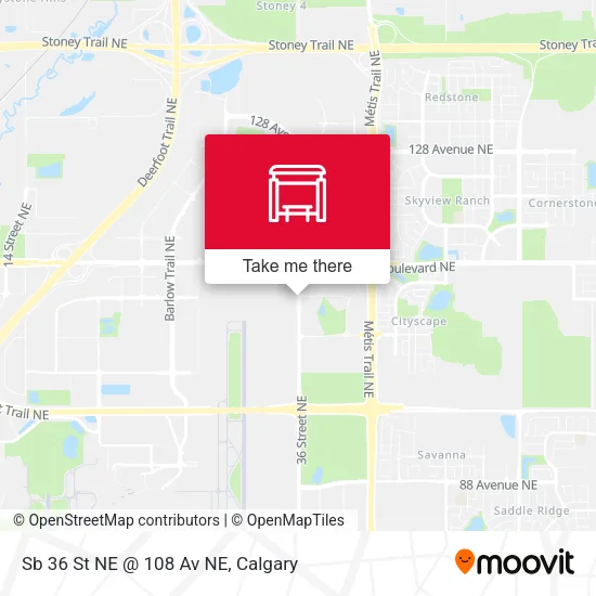 Sb 36 St NE @ 108 Av NE map