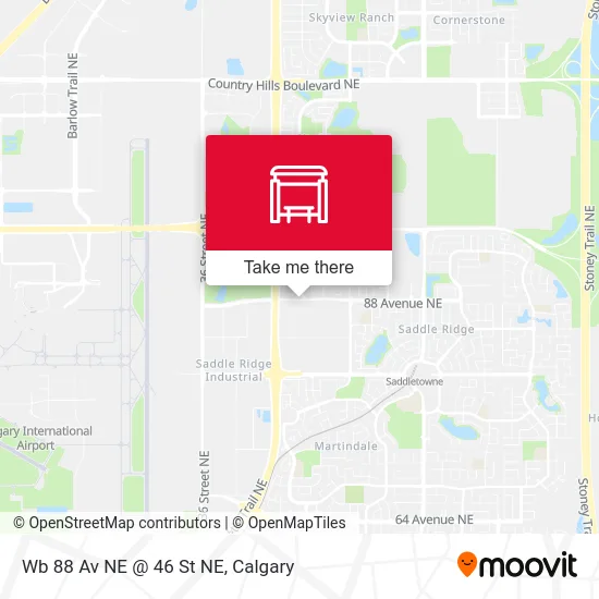 Wb 88 Av NE @ 46 St NE map