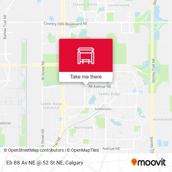 Eb 88 Av NE @ 52 St NE map