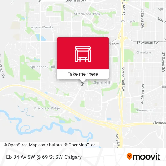 Eb 34 Av SW @ 69 St SW map