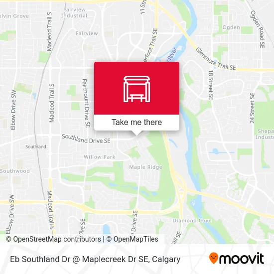 Eb Southland Dr @ Maplecreek Dr SE map