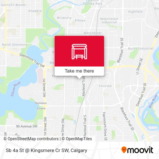 Sb 4a St @ Kingsmere Cr SW map