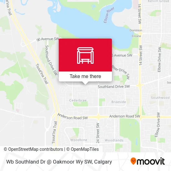 Wb Southland Dr @ Oakmoor Wy SW map