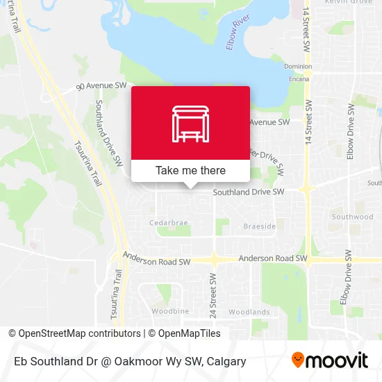 Eb Southland Dr @ Oakmoor Wy SW map