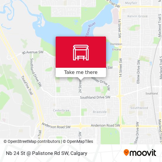 Nb 24 St @ Palistone Rd SW map