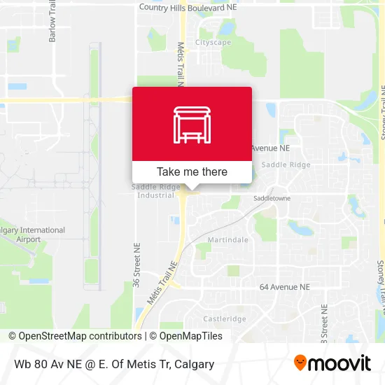 Wb 80 Av NE @ E. Of Metis Tr map