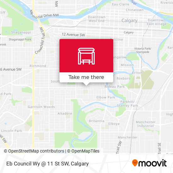 Eb Council Wy @ 11 St SW map