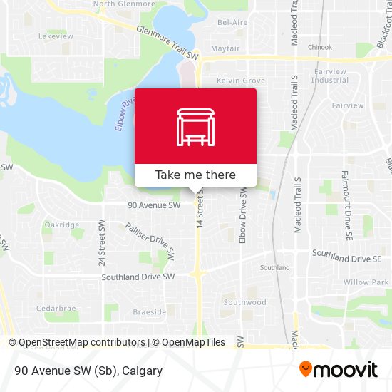 90 Avenue SW (Sb) map