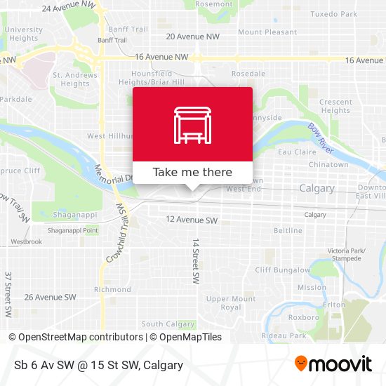Sb 6 Av SW @ 15 St SW map