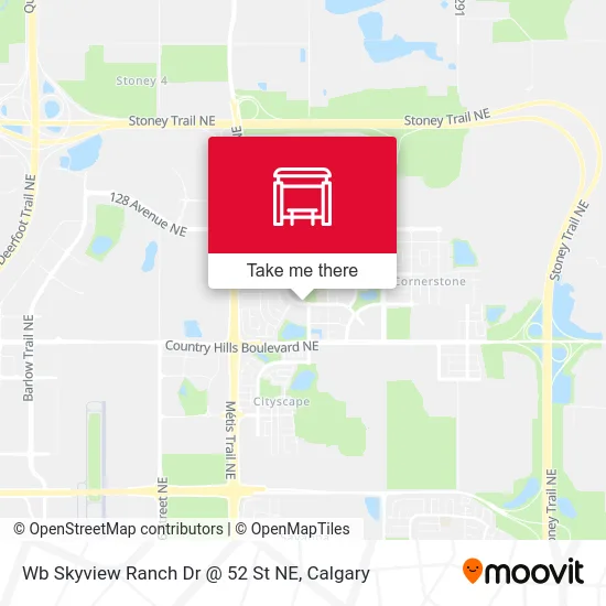 Wb Skyview Ranch Dr @ 52 St NE map