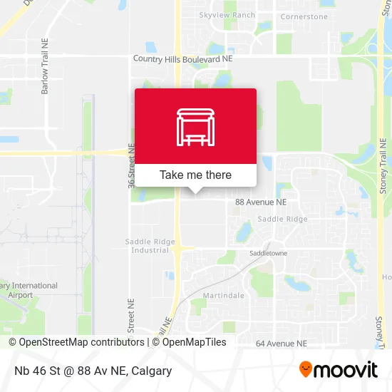 Nb 46 St @ 88 Av NE map