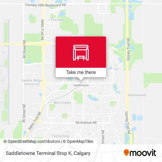 Saddletowne Terminal Stop K map