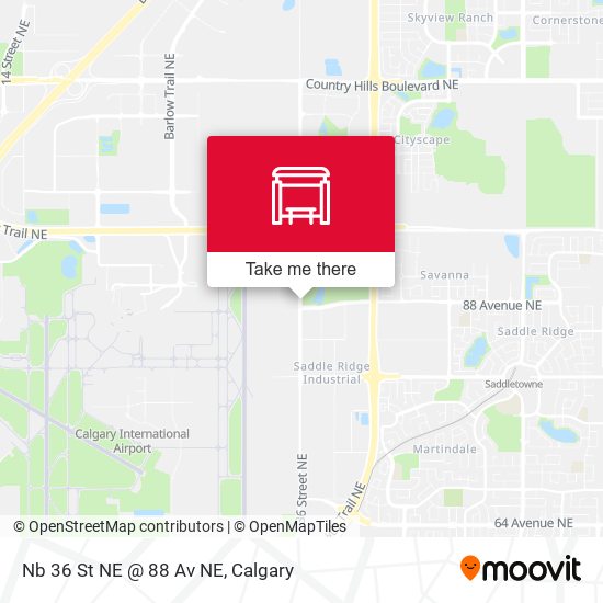 Nb 36 St NE @ 88 Av NE map