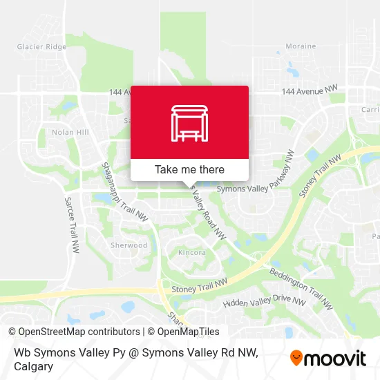 Wb Symons Valley Py @ Symons Valley Rd NW map