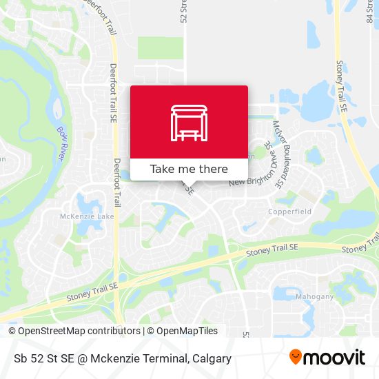 Sb 52 St SE @ Mckenzie Terminal map
