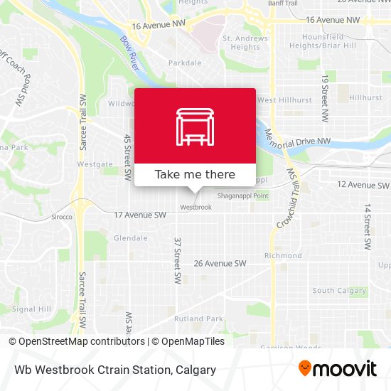 Wb Westbrook Ctrain Station map