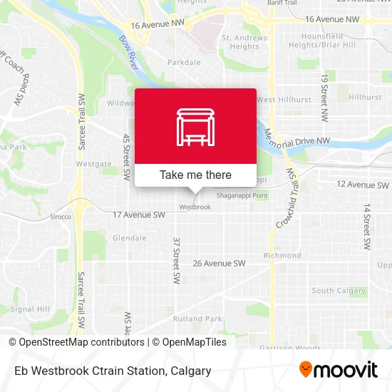 Eb Westbrook Ctrain Station map