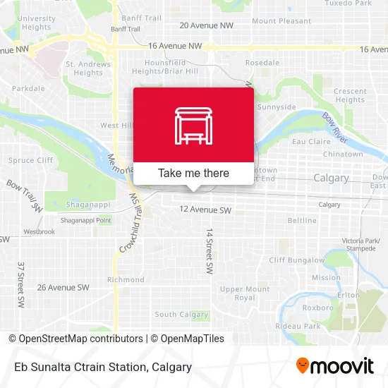 Eb Sunalta Ctrain Station map