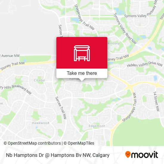 Nb Hamptons Dr @ Hamptons Bv NW map
