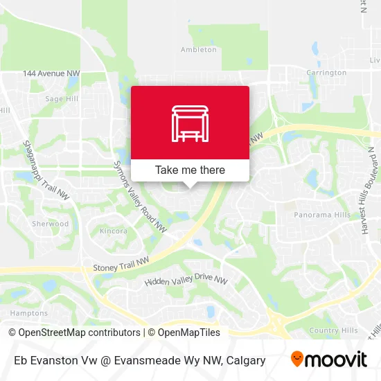 Eb Evanston Vw @ Evansmeade Wy NW map