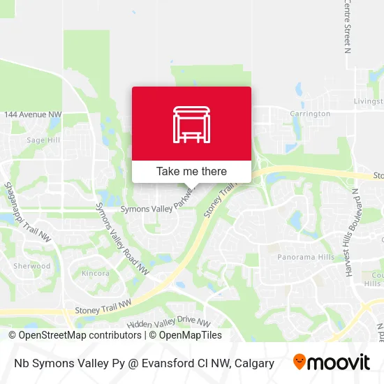 Nb Symons Valley Py @ Evansford Cl NW map