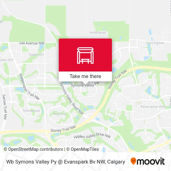 Wb Symons Valley Py @ Evanspark Bv NW map