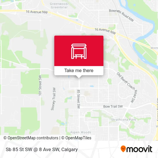 Sb 85 St SW  @ 8 Ave SW map