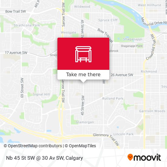 Nb 45 St SW @ 30 Av SW map