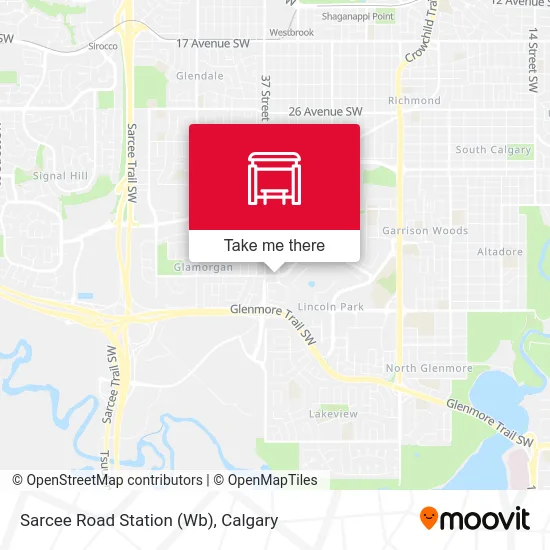 Sarcee Road Station (Wb) map